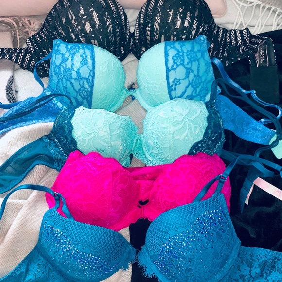 Five Victorias Secret / PINK Bras: 34B - Picture 1 of 5